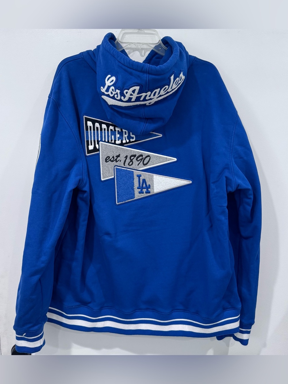 Pro Standard MLB LA Dodgers Team Pennants Patch Pullover Hoodie Men's Size 2XL
